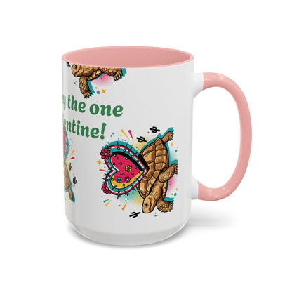 Turtle Valentine Coffee Mug — "You're turtley the one for me" Accent Mug