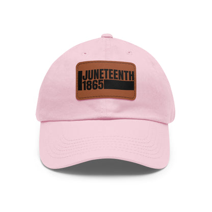 Special Edition Juneteenth Hat with Leather Patch, Summer Accessory, Unisex Cap, Celebration Hat, Gift for Dad, Black History Month