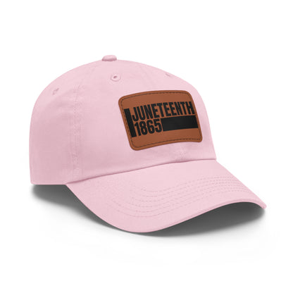 Special Edition Juneteenth Hat with Leather Patch, Summer Accessory, Unisex Cap, Celebration Hat, Gift for Dad, Black History Month