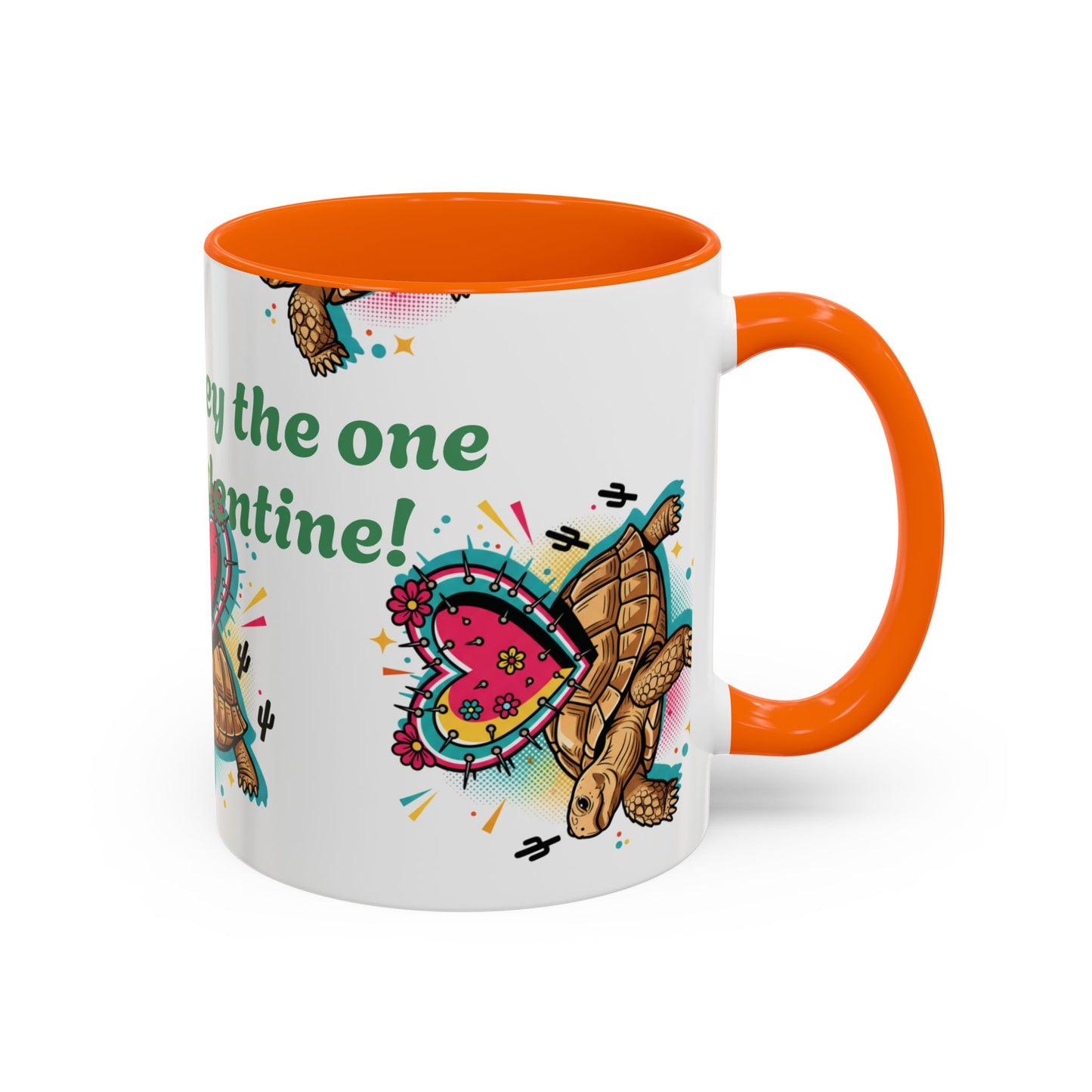 Turtle Valentine Coffee Mug — "You're turtley the one for me" Accent Mug
