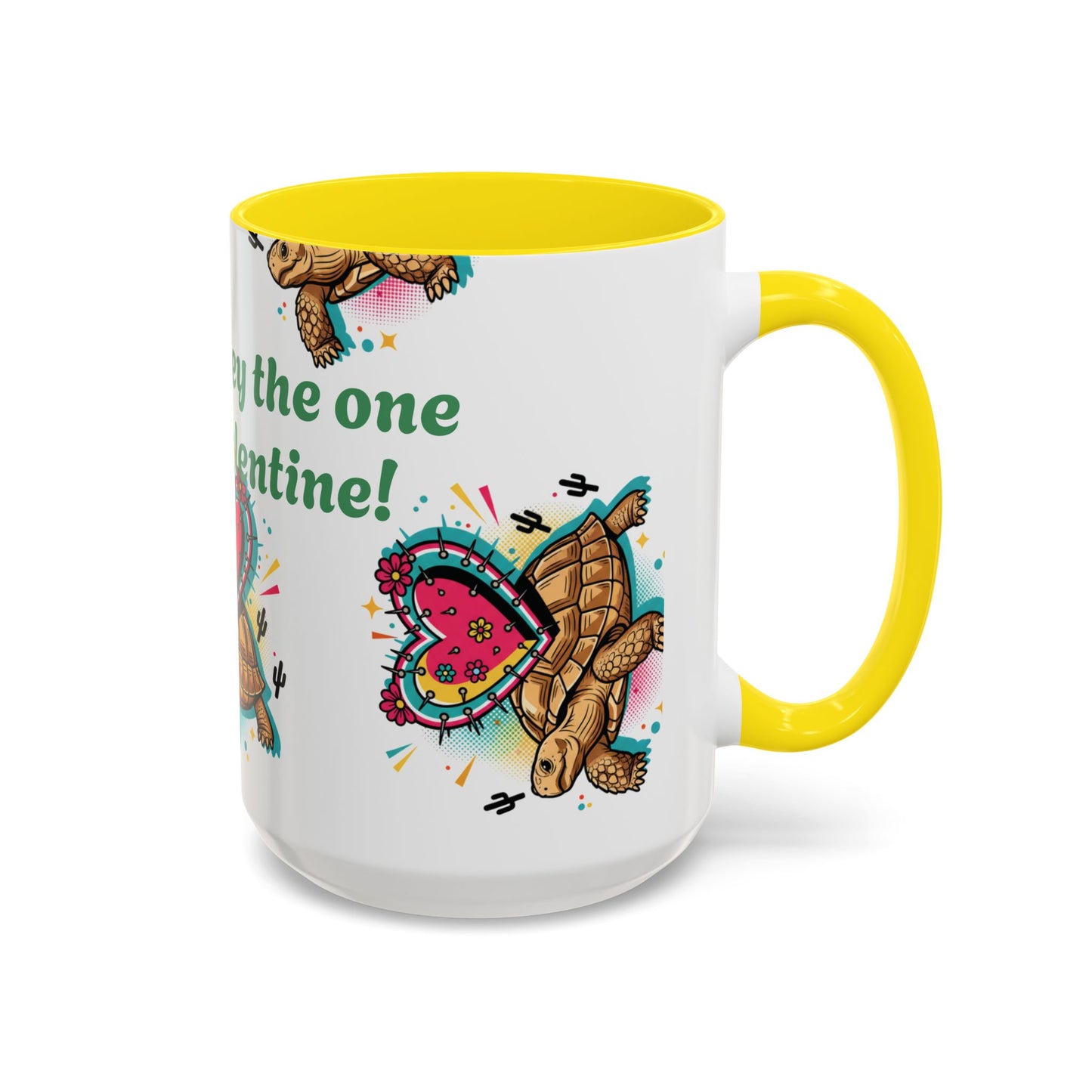 Turtle Valentine Coffee Mug — "You're turtley the one for me" Accent Mug