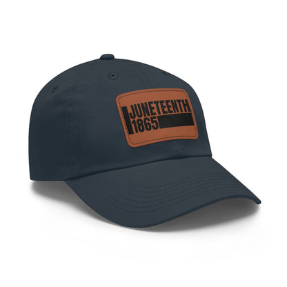 Special Edition Juneteenth Hat with Leather Patch, Summer Accessory, Unisex Cap, Celebration Hat, Gift for Dad, Black History Month