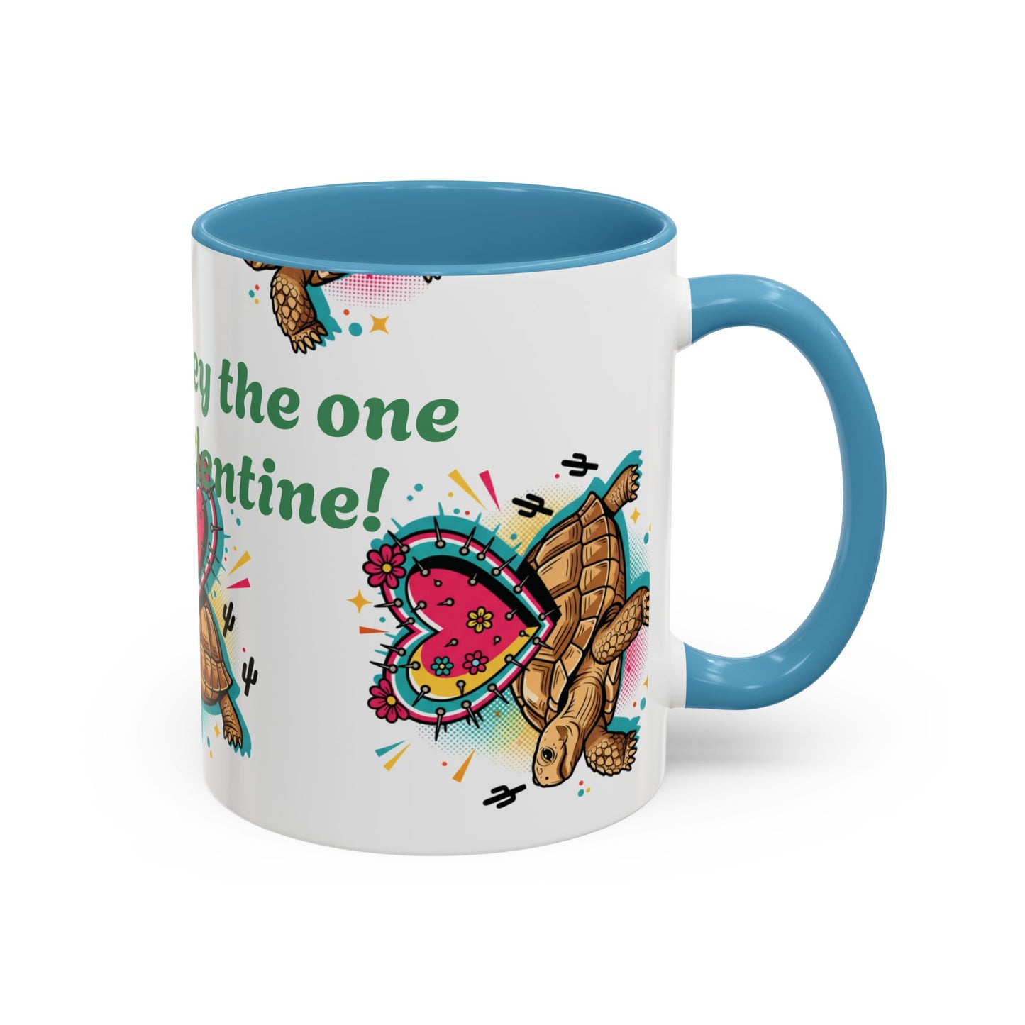 Turtle Valentine Coffee Mug — "You're turtley the one for me" Accent Mug
