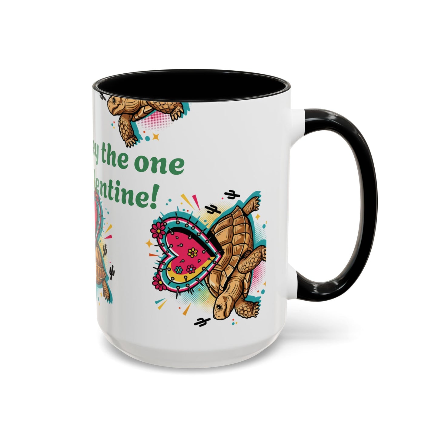 Turtle Valentine Coffee Mug — "You're turtley the one for me" Accent Mug