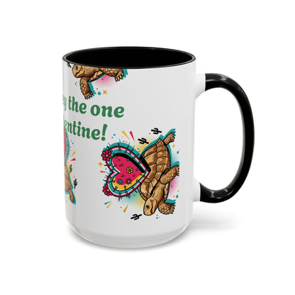 Turtle Valentine Coffee Mug — "You're turtley the one for me" Accent Mug