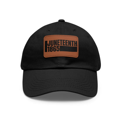 Special Edition Juneteenth Hat with Leather Patch, Summer Accessory, Unisex Cap, Celebration Hat, Gift for Dad, Black History Month