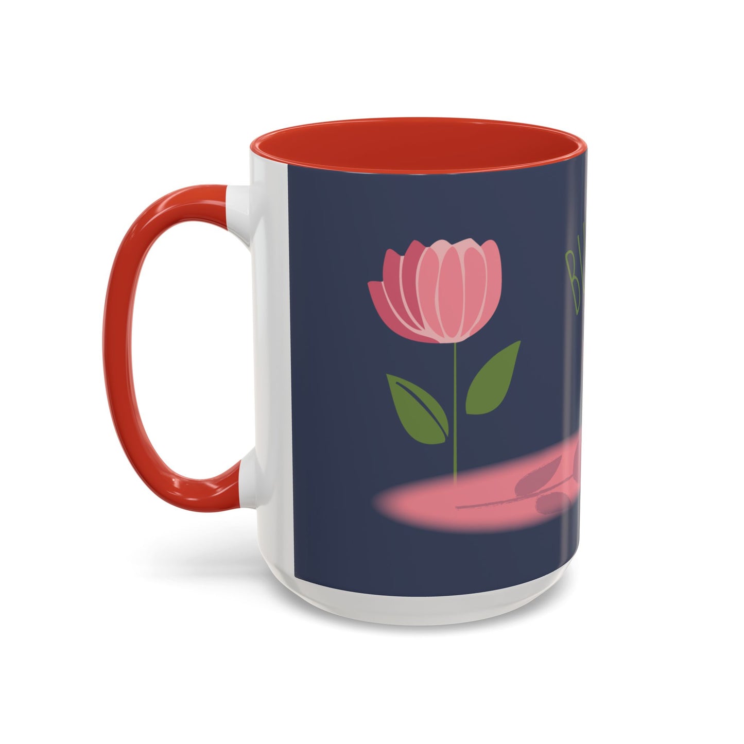 Custom Business Coffee Mug — Personalized Floral Accent Mug with Website & Contact