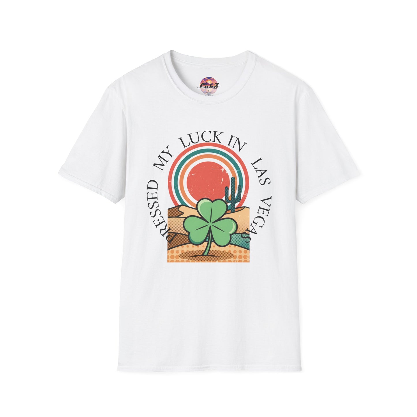 Las Vegas Shamrock T-Shirt — Blessed My Luck In Las Vegas Retro Graphic Tee