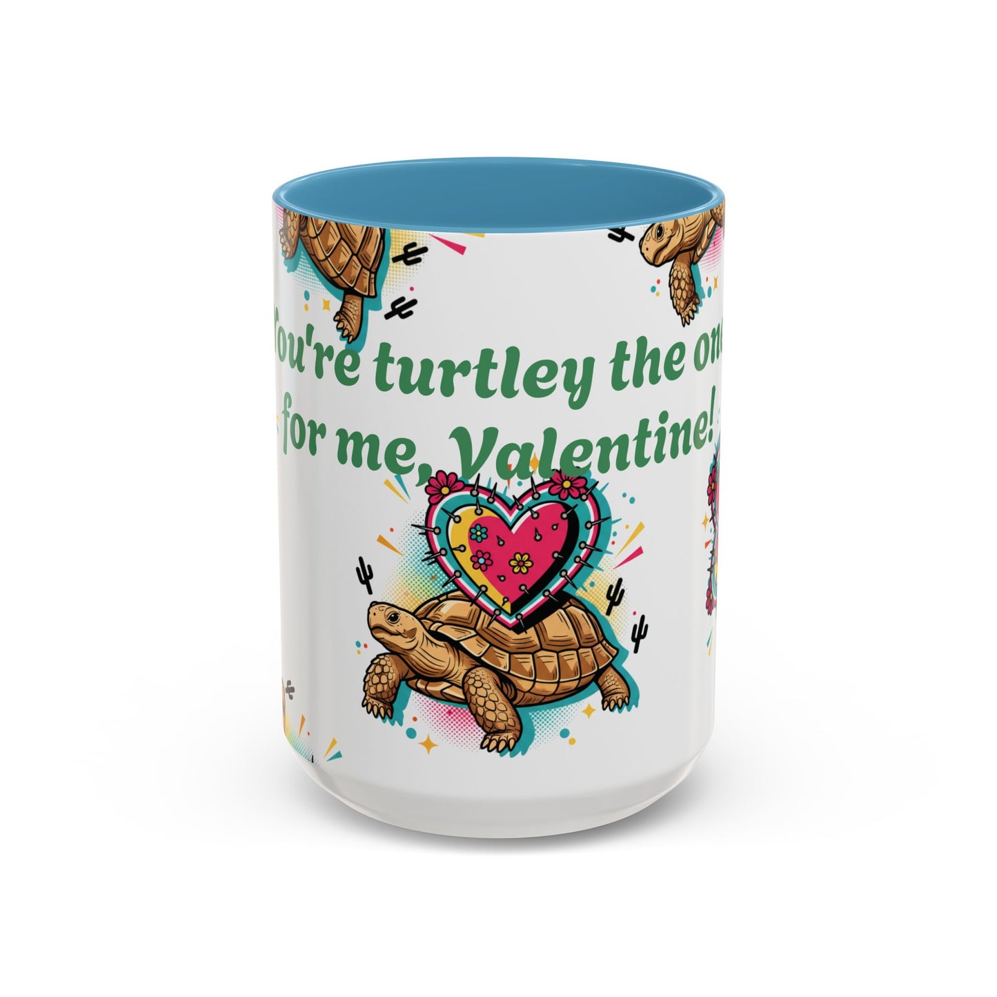 Turtle Valentine Coffee Mug — "You're turtley the one for me" Accent Mug