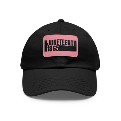 Special Edition Juneteenth Hat with Leather Patch, Summer Accessory, Unisex Cap, Celebration Hat, Gift for Dad, Black History Month