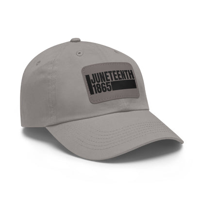 Special Edition Juneteenth Hat with Leather Patch, Summer Accessory, Unisex Cap, Celebration Hat, Gift for Dad, Black History Month
