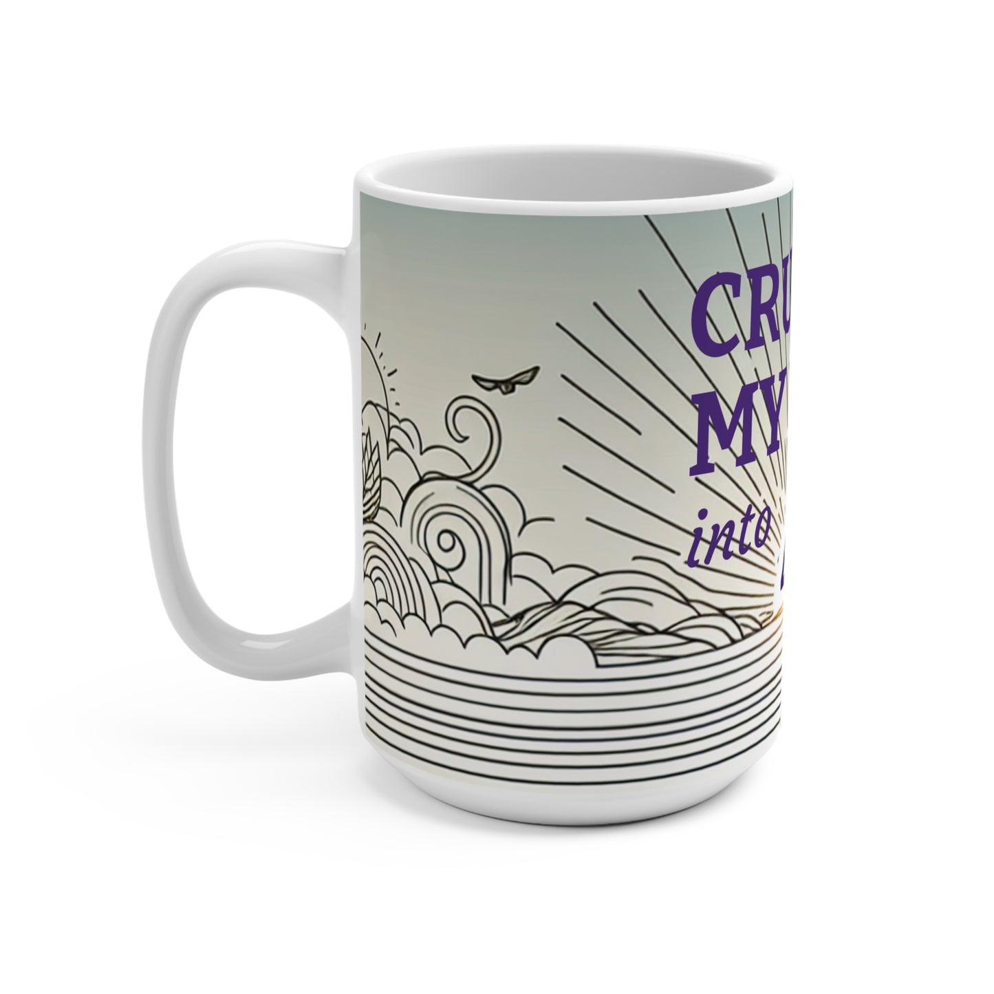 40th Birthday Cruisin' Mug, Fun 15oz Coffee Cup, Celebration Gift for Him/Her, Milestone Birthday Present, Humor and Joy
