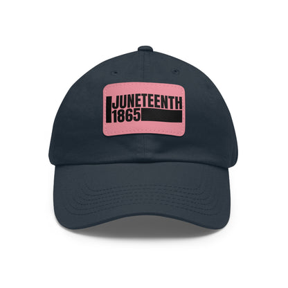 Special Edition Juneteenth Hat with Leather Patch, Summer Accessory, Unisex Cap, Celebration Hat, Gift for Dad, Black History Month
