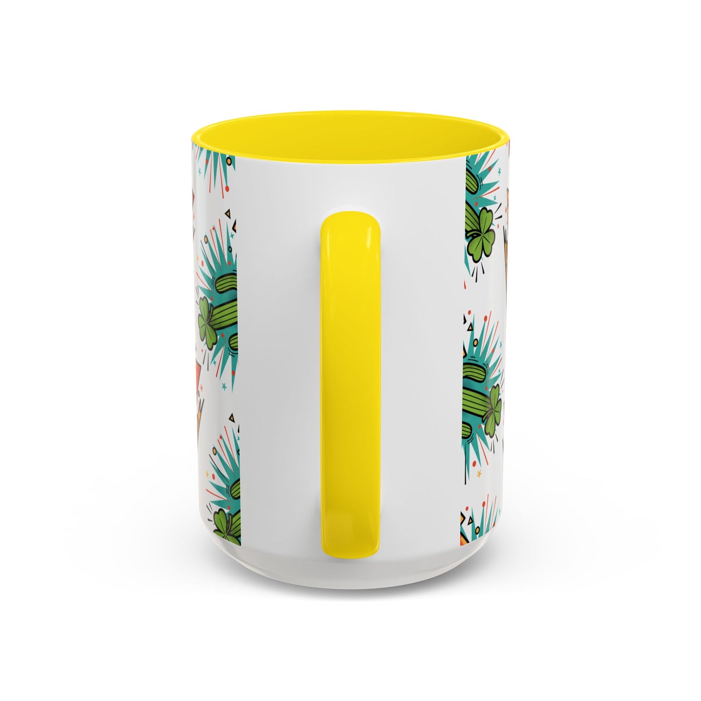 Arizona Shamrock Cactus Mug — Retro Pop Art St. Patrick’s Day Coffee Cup (11/15oz)