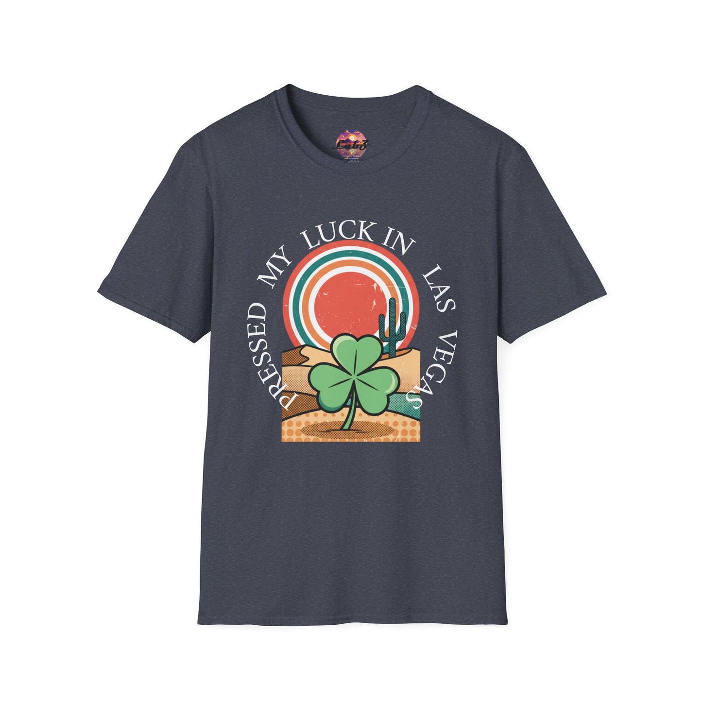 Las Vegas Shamrock T-Shirt — Blessed My Luck In Las Vegas Retro Graphic Tee