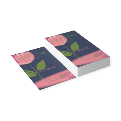 Floral Boutique Business Cards — Pink Tulip Design for Florists & Small Shops