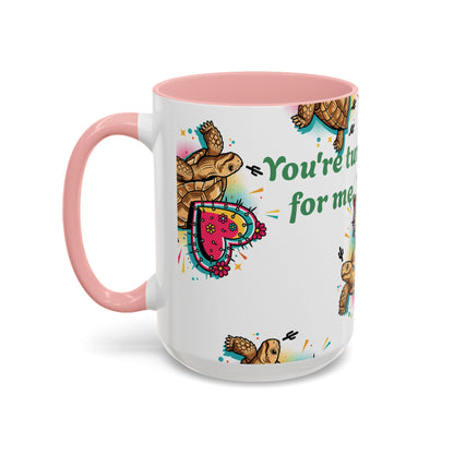 Turtle Valentine Coffee Mug — "You're turtley the one for me" Accent Mug