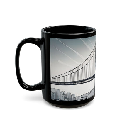Stylish Bridge Mug | Modern Coffee Cup, Gift for Tea Lovers, Unique Home Decor, Office Mug, Art Print Drinkware