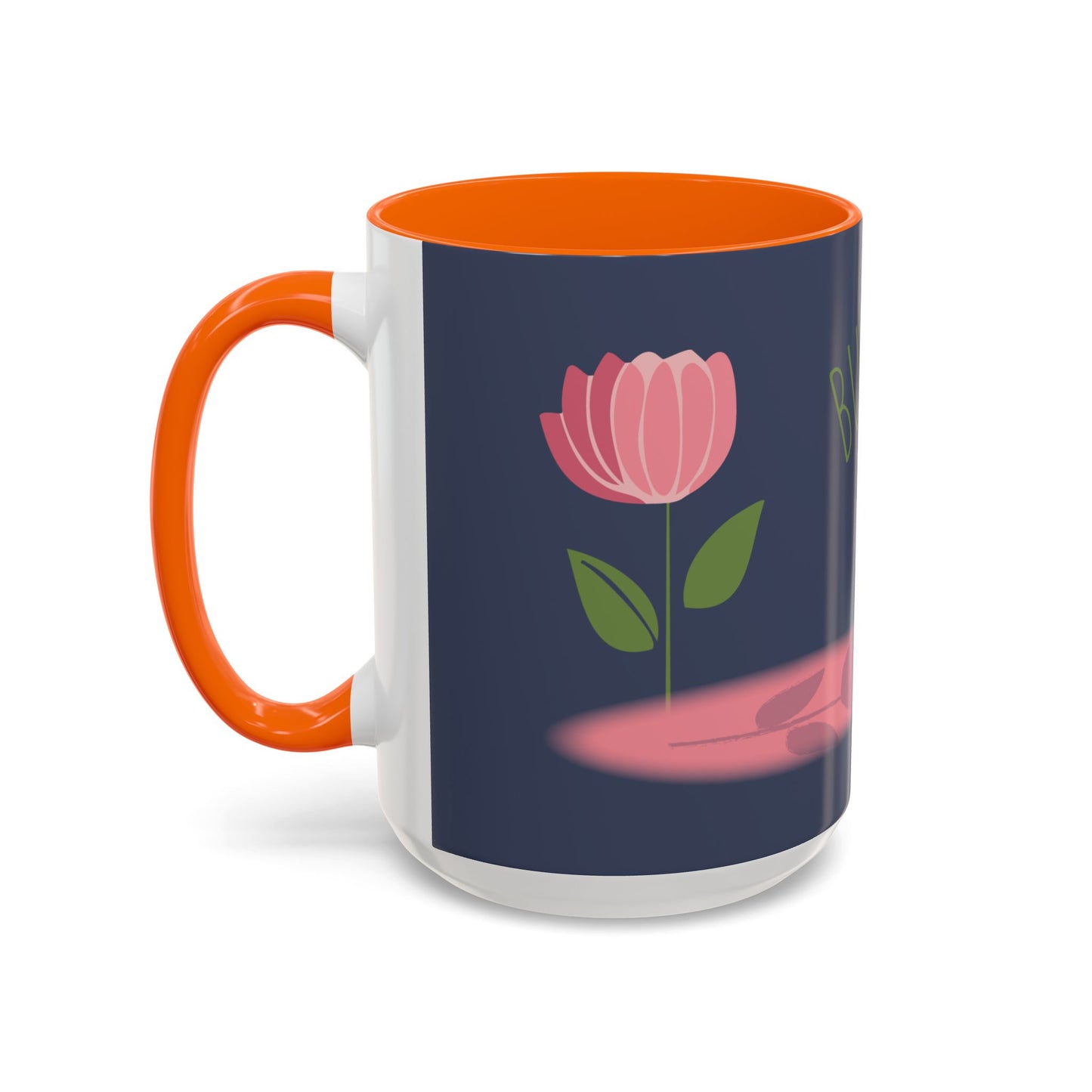 Custom Business Coffee Mug — Personalized Floral Accent Mug with Website & Contact