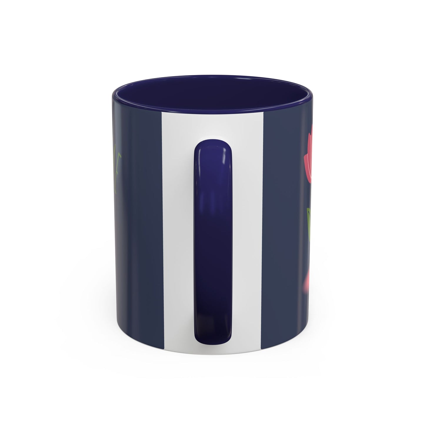 Custom Business Coffee Mug — Personalized Floral Accent Mug with Website & Contact