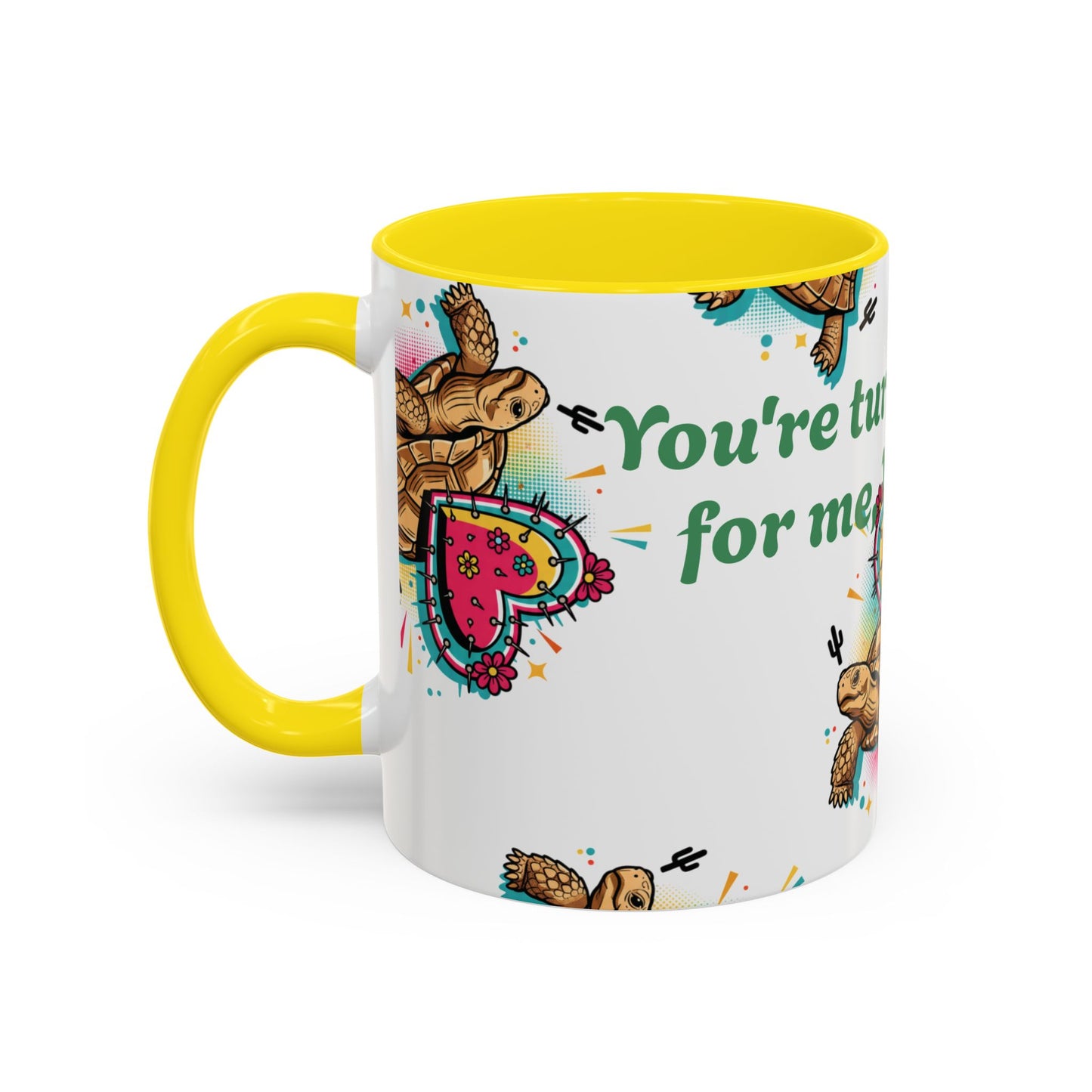 Turtle Valentine Coffee Mug — "You're turtley the one for me" Accent Mug