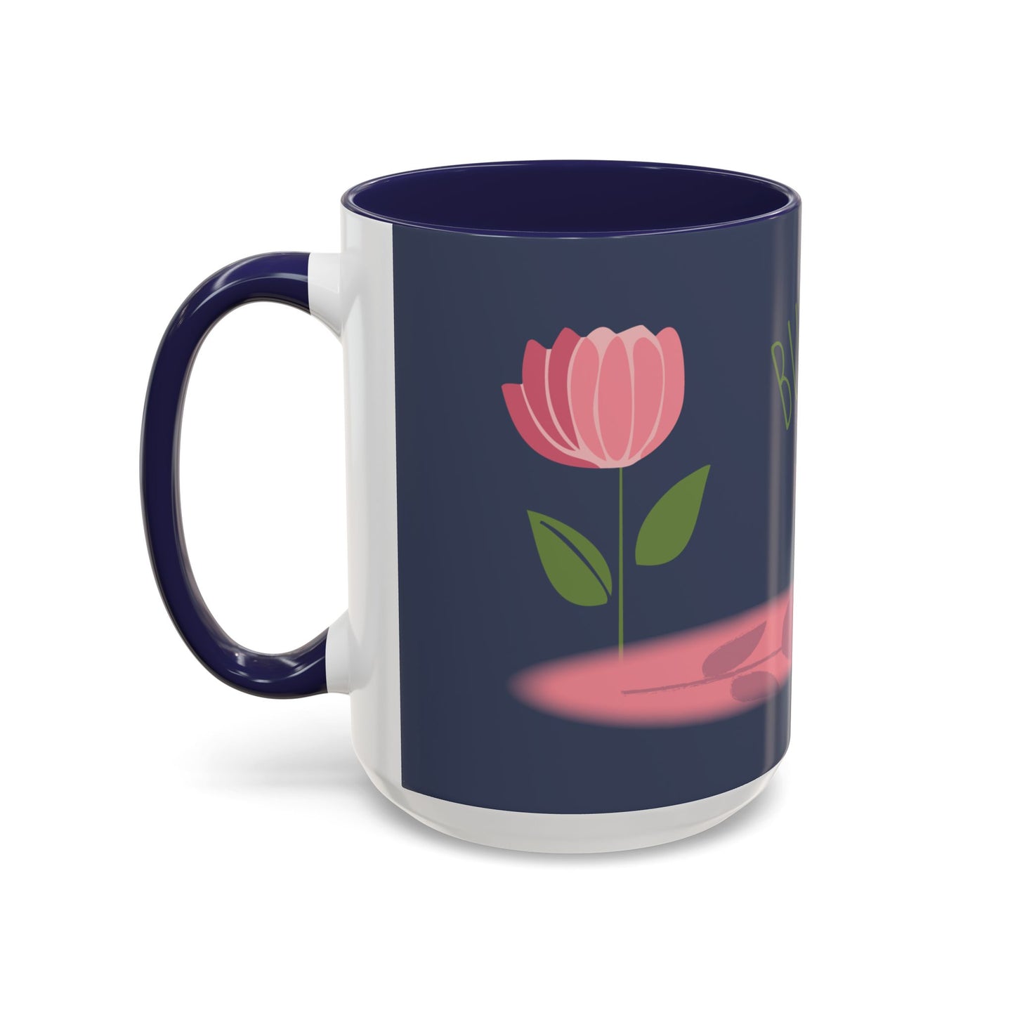 Custom Business Coffee Mug — Personalized Floral Accent Mug with Website & Contact