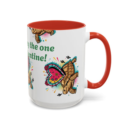 Turtle Valentine Coffee Mug — "You're turtley the one for me" Accent Mug