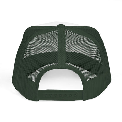 MJAD DTU9 Trucker Cap — Vintage Script Retro Mesh Baseball Hat