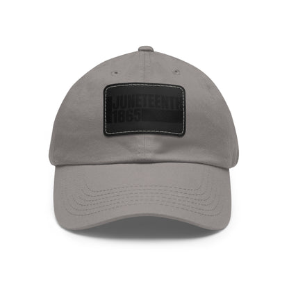 Special Edition Juneteenth Hat with Leather Patch, Summer Accessory, Unisex Cap, Celebration Hat, Gift for Dad, Black History Month
