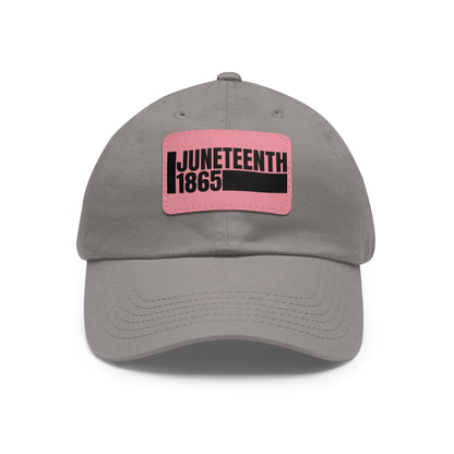 Special Edition Juneteenth Hat with Leather Patch, Summer Accessory, Unisex Cap, Celebration Hat, Gift for Dad, Black History Month