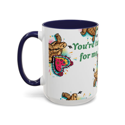 Turtle Valentine Coffee Mug — "You're turtley the one for me" Accent Mug