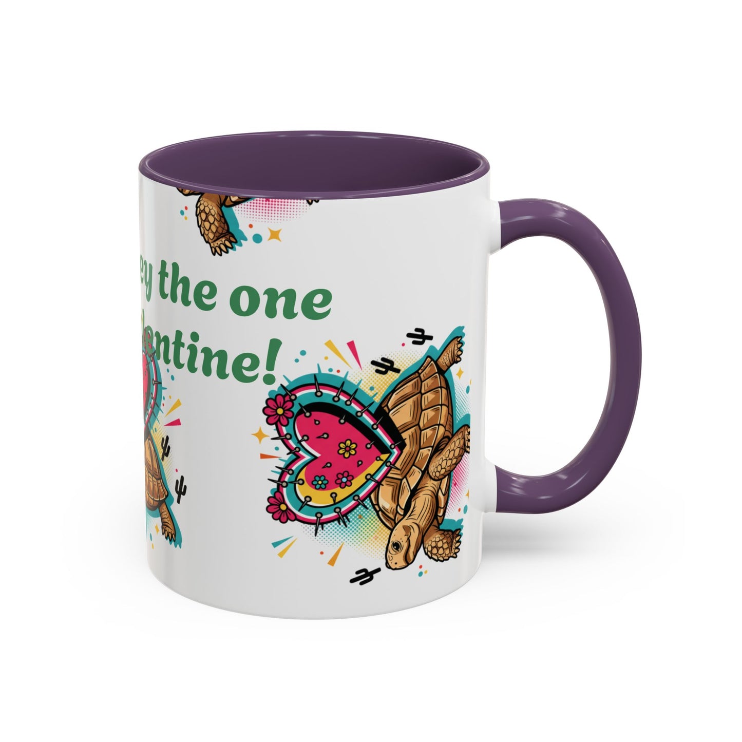 Turtle Valentine Coffee Mug — "You're turtley the one for me" Accent Mug