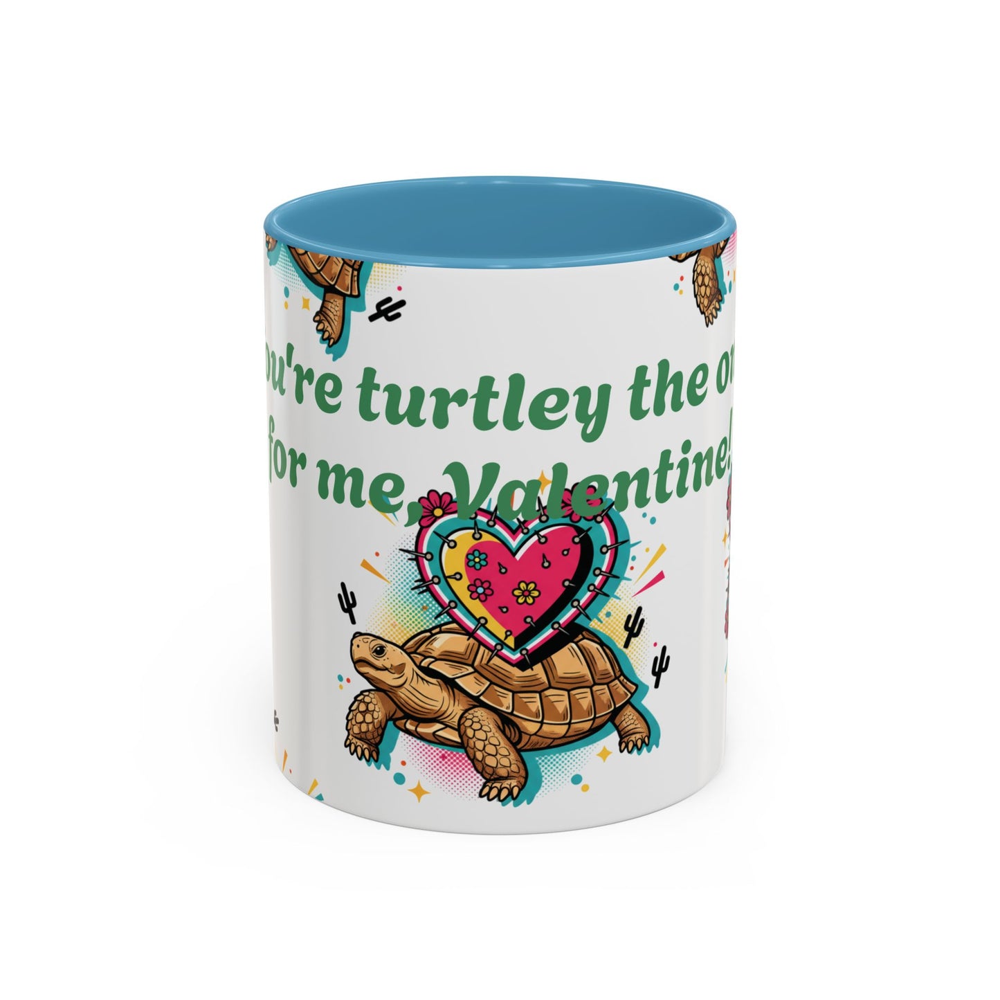 Turtle Valentine Coffee Mug — "You're turtley the one for me" Accent Mug