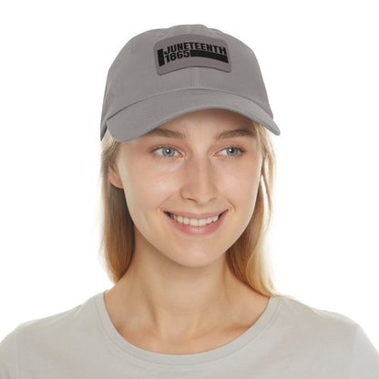 Special Edition Juneteenth Hat with Leather Patch, Summer Accessory, Unisex Cap, Celebration Hat, Gift for Dad, Black History Month
