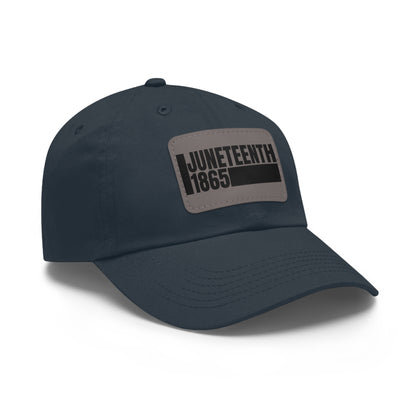 Special Edition Juneteenth Hat with Leather Patch, Summer Accessory, Unisex Cap, Celebration Hat, Gift for Dad, Black History Month
