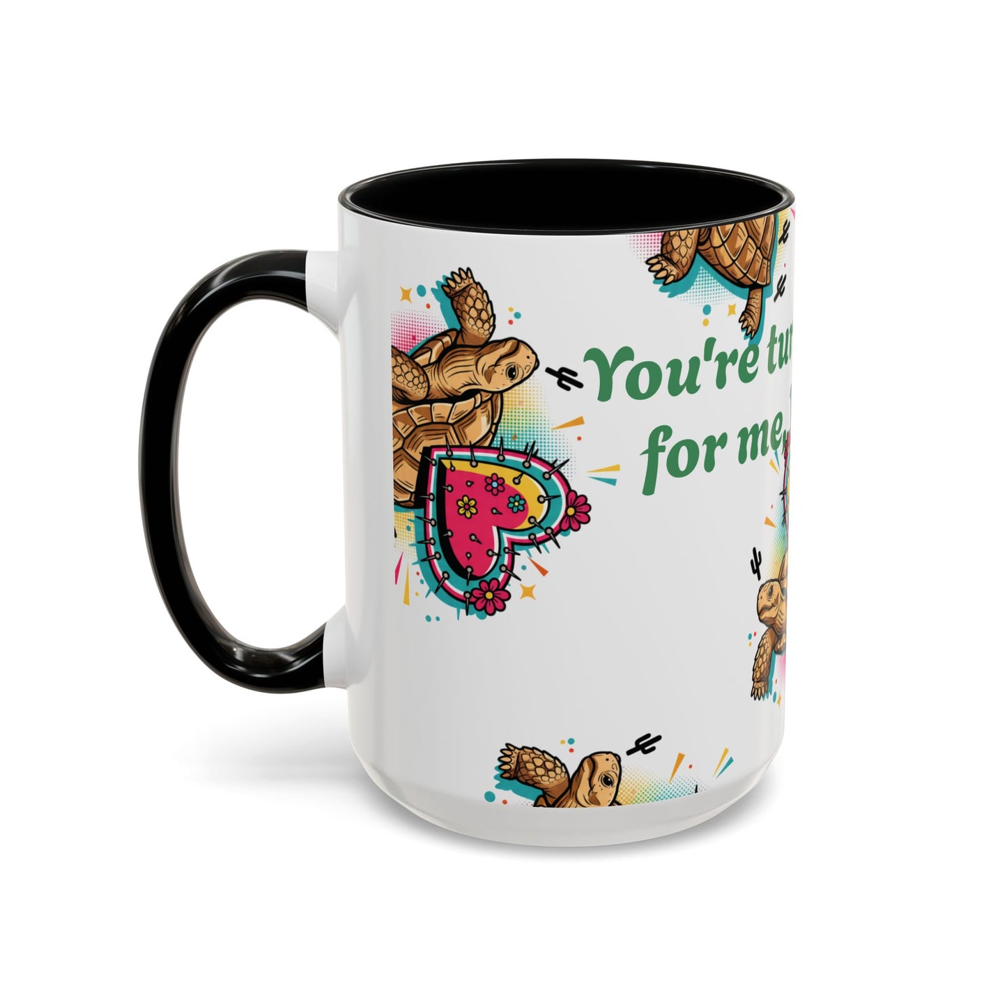 Turtle Valentine Coffee Mug — "You're turtley the one for me" Accent Mug