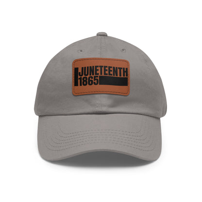 Special Edition Juneteenth Hat with Leather Patch, Summer Accessory, Unisex Cap, Celebration Hat, Gift for Dad, Black History Month