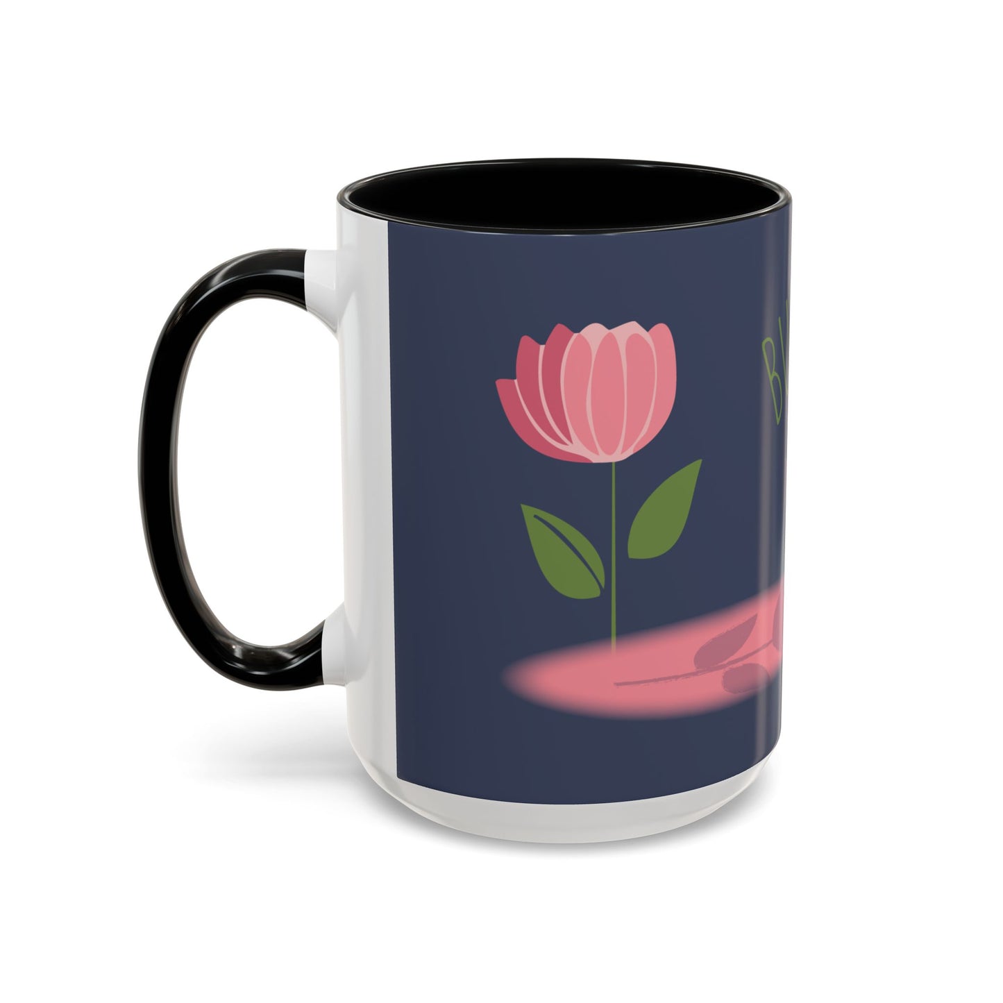 Custom Business Coffee Mug — Personalized Floral Accent Mug with Website & Contact