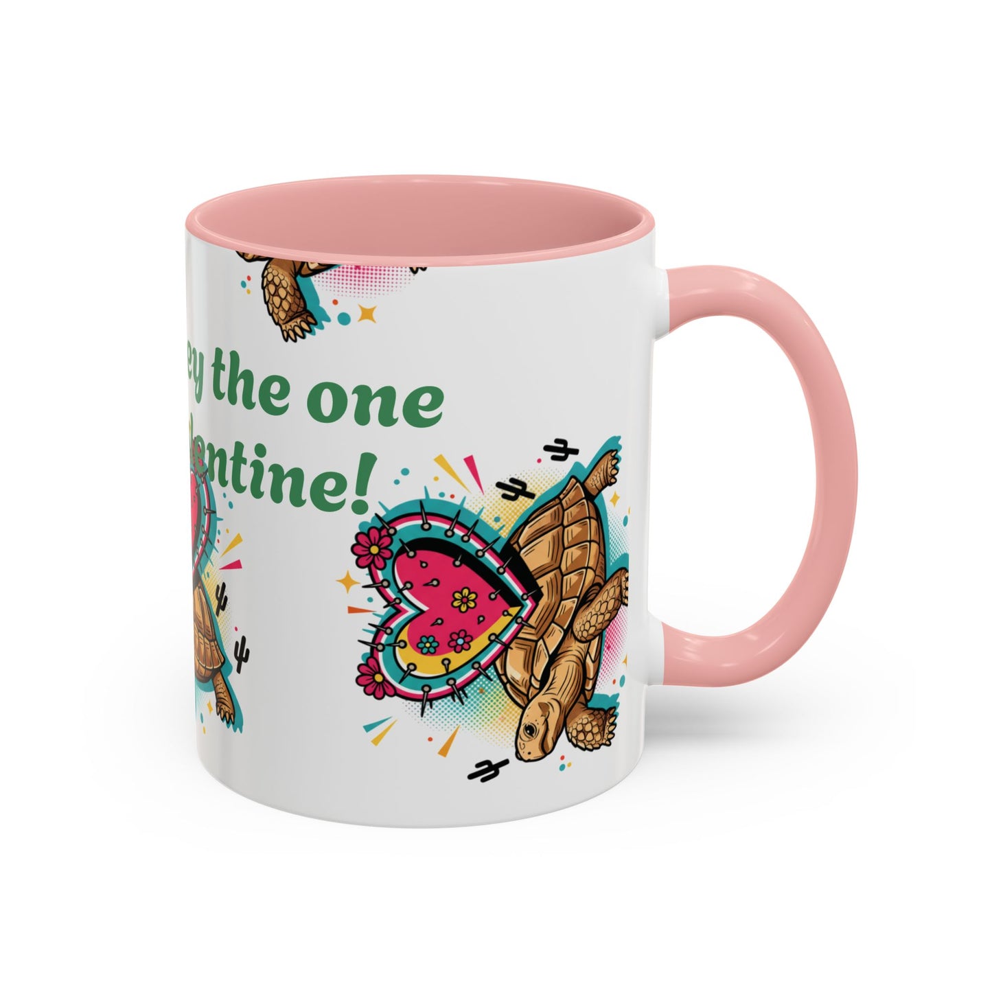Turtle Valentine Coffee Mug — "You're turtley the one for me" Accent Mug