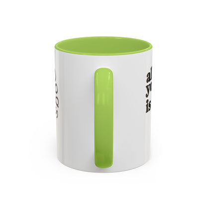 Valentine Dogs Tug-of-Love Mug — Playful Pop-Art Heart Balloons