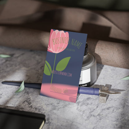 Floral Boutique Business Cards — Pink Tulip Design for Florists & Small Shops