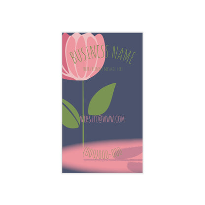 Floral Boutique Business Cards — Pink Tulip Design for Florists & Small Shops
