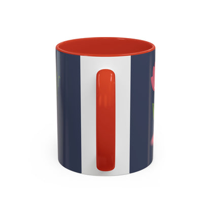 Custom Business Coffee Mug — Personalized Floral Accent Mug with Website & Contact