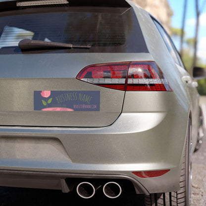 Floral Business Car Magnet — Customizable Logo, Contact & Website