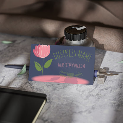 Floral Boutique Business Cards — Pink Tulip Design for Florists & Small Shops
