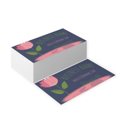 Floral Boutique Business Cards — Pink Tulip Design for Florists & Small Shops