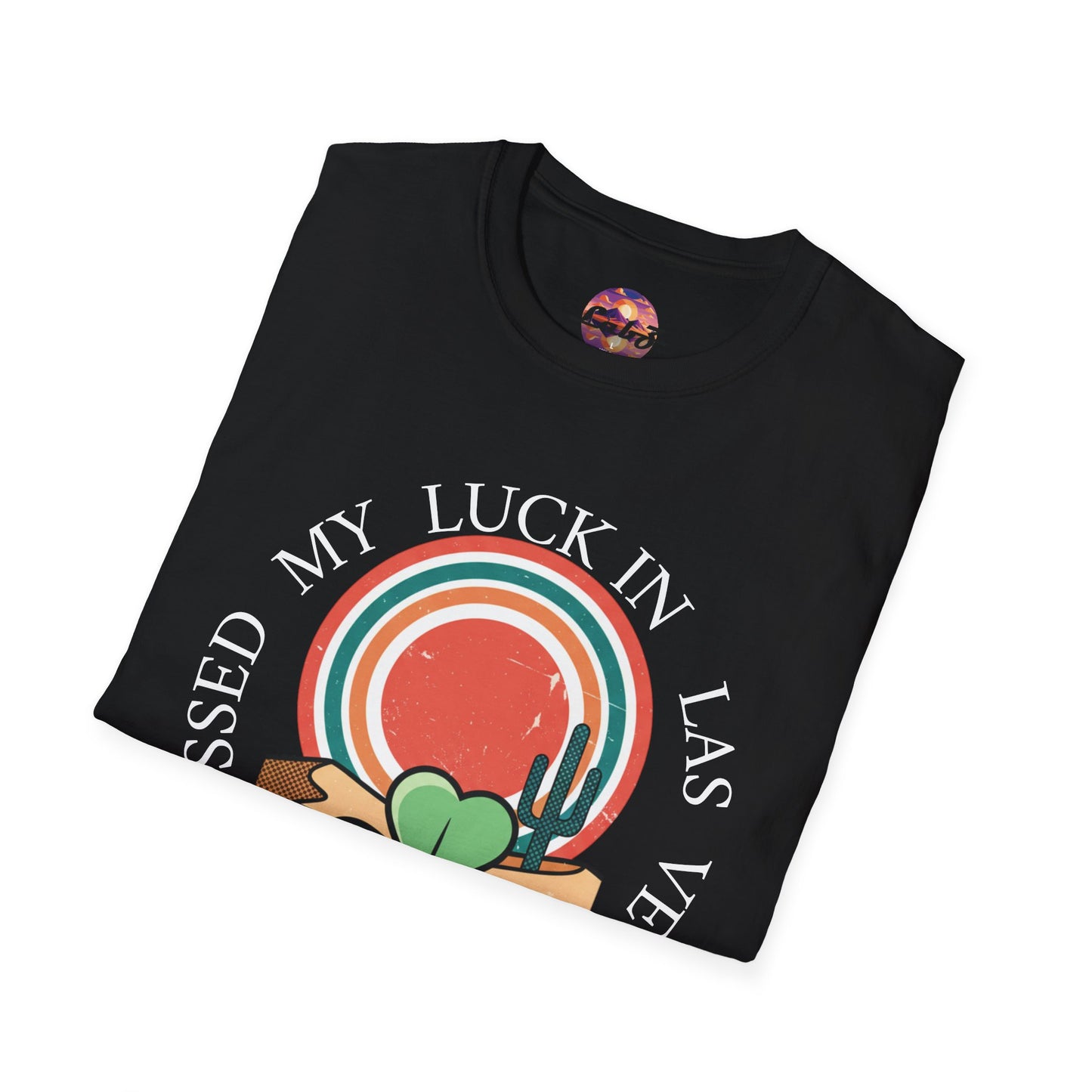 Las Vegas Shamrock T-Shirt — Blessed My Luck In Las Vegas Retro Graphic Tee