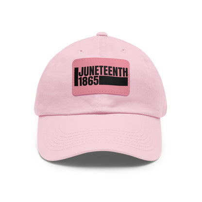 Special Edition Juneteenth Hat with Leather Patch, Summer Accessory, Unisex Cap, Celebration Hat, Gift for Dad, Black History Month