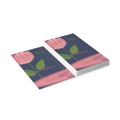Floral Boutique Business Cards — Pink Tulip Design for Florists & Small Shops