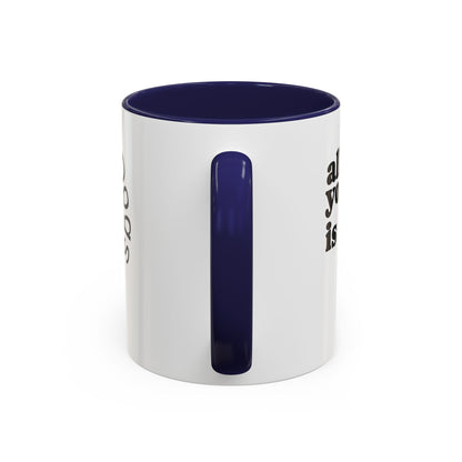 Valentine Dogs Tug-of-Love Mug — Playful Pop-Art Heart Balloons